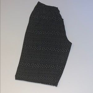 Agnes & Dora black white polka dot leggings large